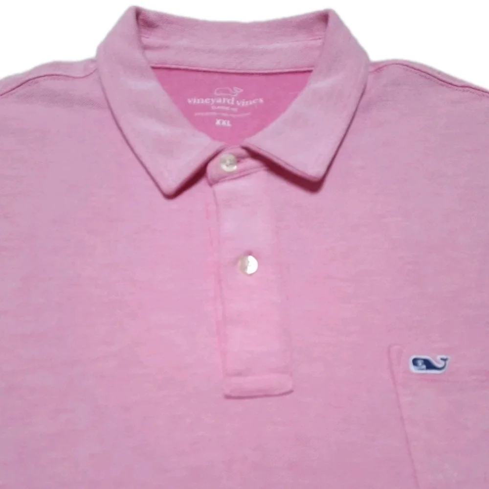 Vineyard Vines Classic Fit Polo Pink 100% Cotton Size XXL 2XL Mens - Picture 2 of 6